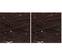 King Cole Big Value Tweed DK Yarn - 100g Ball - Premium Acrylic Wool for Knitting & Crochet - Double Knit (3665 Chocolate) (Pack of 2)