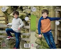 King Cole Boys Double Knitting Pattern Childrens Raglan Sleeve Hoodie & Sweater (4922)