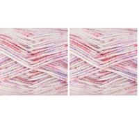 King Cole Bumble Raspberry Ripple Yarn - 152M, 100g Chunky (Pack of 2)