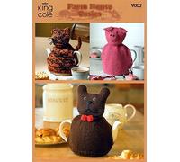 King Cole Cat, Pig and Dog Knitted Cosies Merino DK Knitting Pattern 9002