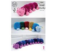 King Cole Caterpillar Toy Doorstop Draught Excluder Knitting Pattern 9041 Chunky