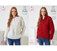 King Cole Celestial Super Chunky Knitting Pattern Ladies Sweaters (6068), Various