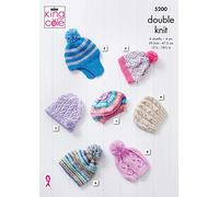 King Cole Cherish DK & Cherished DK Knitting Pattern 5200 - Headwear Pattern - 6 Months - 4 Years