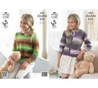 King Cole Children's Cardigan & Sweater Country Tweed DK Knitting Pattern 3832