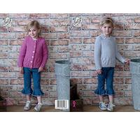 King Cole Childrens Chunky Knitting Pattern Girls Cabled Cardigan & Sweater (4969)
