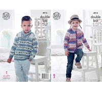 King Cole Childrens Double Knitting Pattern Boys Girls Cable Knit Sweater & Cardigan (4915)