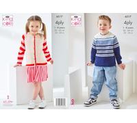 King Cole Children's - Knitting Pattern (6517) in Cherished 4Ply - Sweaters in Cherished 4Ply