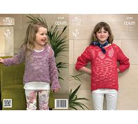 King Cole Children's Sweaters Opium Knitting Pattern 3749