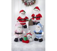 King Cole Christmas Knitting Pattern Truffle Small & Large Seasonal Santas (9181)