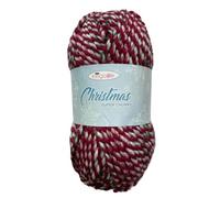 King Cole Christmas Super Chunky Knitting Yarn Acrylic & Wool Mix 1 x 100g (Santa - 6101)