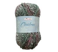 King Cole Christmas Super Chunky Knitting Yarn Acrylic & Wool Mix 1 x 100g (Snowman - 6102)