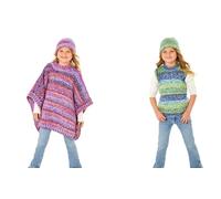 King Cole Chunky Knitting Pattern Pamphlet - 6400 Children's Poncho, Slipover & Hats