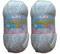 King Cole Cloud Nine Double Knit Yarn 100g (5442 Aqua Skies) (Pack of 2)