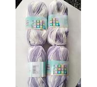 King Cole Cosy Love Aran Knitting Crochet Yarn 4 Balls x 100g Shade Cosy Lilac