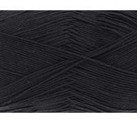 King Cole Cotton Socks 4 Ply Yarn - 100g Ball - Breathable Cotton Blend Knitting Wool for Socks, Shawls and Garments - Self-Patterning (4769 Black)