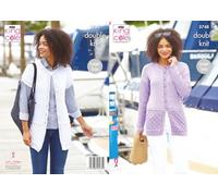 King Cole Cottonsmooth DK Knitting Pattern 5748 - Jackets, Waistcoats, Cardigans Pattern - 32-50 Inches