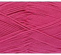 King Cole Cottonsoft DK 100% Cotton Knitting Weaving Garments Superbly Soft Yarn 1 Ball - 100g Ball 210 Metres, 229 Yards - 1848 - Hot-Pink