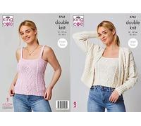 King Cole Cottonsoft DK Knitting Pattern 5761 - Cardigans, Tops Pattern - 32-50 Inches