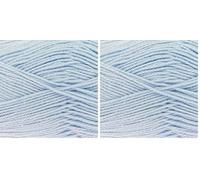 King Cole Cottonsoft DK Yarn - 100g Ball - 100% Super Soft Cotton Double Knitting Wool for Knitting & Crochet (Choose Colour) (1931 Pale Blue) (Pack of 2)