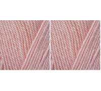 King Cole Cottonsoft DK Yarn - 100g Ball - 100% Super Soft Cotton Double Knitting Wool for Knitting & Crochet (Choose Colour) (1577 Rose Petal) (Pack of 2)