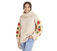 King Cole Crochet Pattern Sweater, Multicolor, One Size