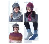 King Cole Curiosity DK Knitting Patterns (5147 - Hat and Gloves)