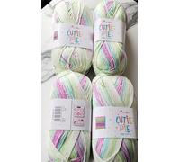 King Cole Cutie Pie DK Kntting Crochet Yarn 4 Balls x 100g Rhubarb Pie (5385)