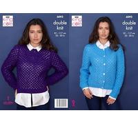 King Cole DK Knitting Pattern - 6093 Ladies Cardigan & Sweater