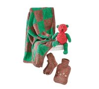 King Cole DK Knitting Pattern - 6138 Check Blanket Teddy, Socks & Hot Water Bottle