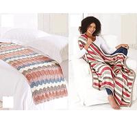 King Cole DK Knitting Pattern Easy Knit Bed Runner or Throw Blanket (5787)