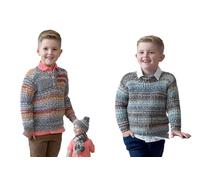 King Cole DK Knitting Pattern Pamphlet - 4453 Boys Sweaters, Hat & Scarf (24-30ins) 4 Designs