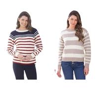 King Cole Ladies Double Knitting Pattern Womens Raglan & Coloured Sweater (6264)