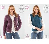 King Cole DK Knitting Pattern Pamphlet - 6338 Ladies Cardigan & Tank Top (2 Designs)