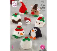 King Cole DK & Truffle Knitting Pattern - 9196 Truffle Christmas Candy Covers
