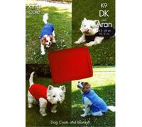 King Cole Dog Coats & Blanket DK & Aran Knitting Pattern K9