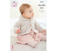 King Cole Double Knit Baby DK Knitting Pattern Lace Jacket Cardigan & Blanket (6014)