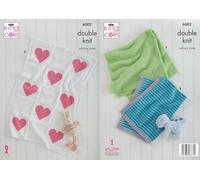 King Cole Double Knit Pattern for Baby Blankets (6002)