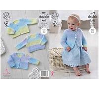 King Cole Double Knitting Pattern Easy Knit Garter Stitch Textured or Cable Blanket & Cushion (4676)