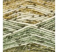 King Cole Drifter Aran Yarn - 100g Ball - Soft Self-Striping Wool & Cotton Blend for Knitting & Crochet (4194 Green Mountain)