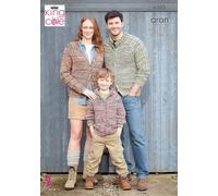 King Cole Family Aran Knitting Pattern Pamphlet - Family Cardigans (Three Designs) 24-42ins