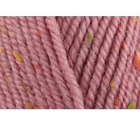 King Cole Fashion Aran Crochet Yarn, Acrylic Wool Blend Knitting Wool for Sweaters, Cardigans, Shawls - 100g Ball - Pink (3059) - Single (1 Ball)