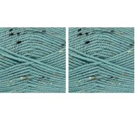 King Cole Fashion Aran Wool & Premium Acrylic Knitting Craft Yarn 400g Ball (Duck Egg - 3502) (Pack of 2)