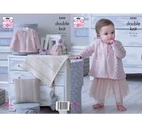 King Cole Finesse Cotton Silk DK Knitting Pattern 5342 - Jackets, Headwear, Blankets, Cushiosn Pattern - 14-20 Inches