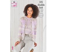 King Cole Fjord DK Knitting Pattern 5696 - Cardigans, Sweaters Pattern - 32-50 Inches
