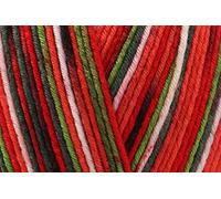 King Cole Footsie 4 Ply Crochet Yarn, 100% Acrylic Knitting Wool for Sweaters, Cardigans, Jumpers, Socks - 100g Ball - 4905 - Watermelon - Single (1 Ball)