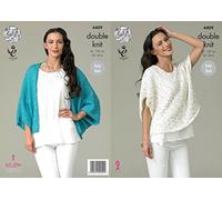 King Cole Galaxy Double Knitting Pattern DK Ladies Top and Cardigan with Baggy Sleeves (4409) by King Cole