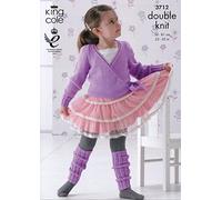 King Cole Girls Ballet Cardigan & Legwarmers Pricewise Knitting Pattern 3712 DK