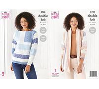 King Cole Harvest DK Knitting Pattern 5788 - Easy Jackets, Sweaters, Cardigans Pattern - 32-50 Inches