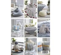 King Cole Home Knits Book by Sue Batley-Kyle, Beige Blue Cream Grey Orange Yellow