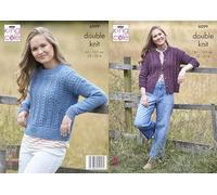 King Cole Homespun DK Knitting Pattern - 6099 Cardigan & Sweater